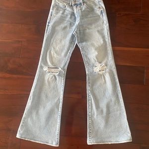 Express Light Blue Flare Jeans